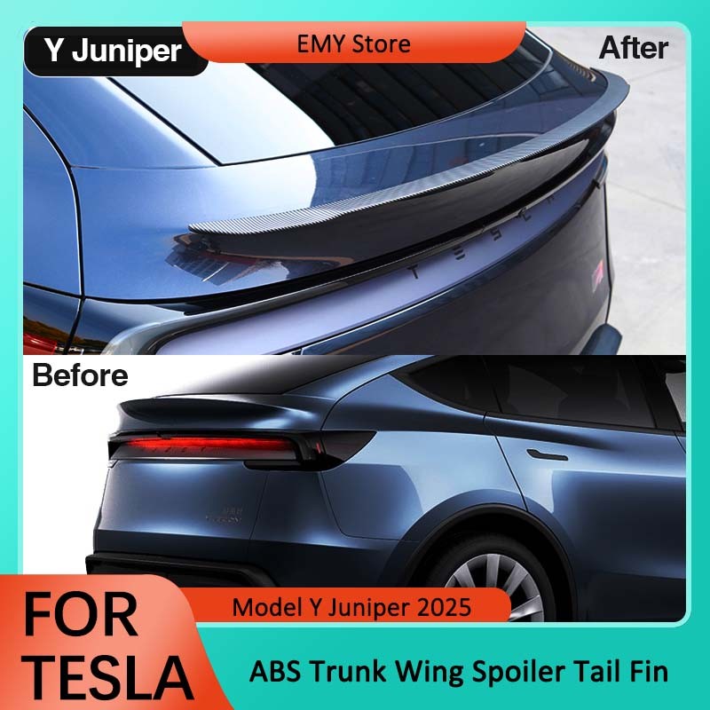 Jual ABS Matte Carbon Fiber Pattern Spoiler For Tesla Model Y 2025 ...