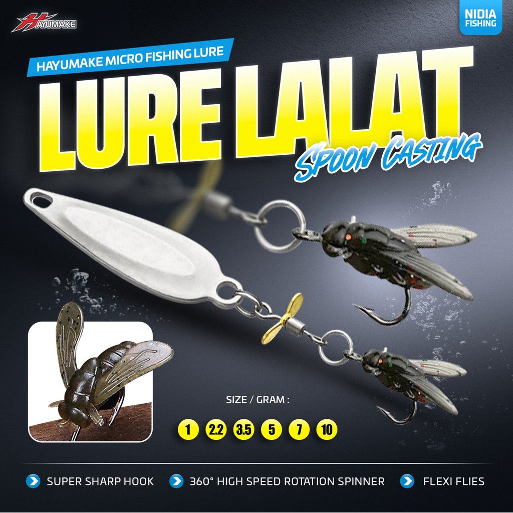 Umpan Casting Spoon Spinner Hayumake Lure LALAT