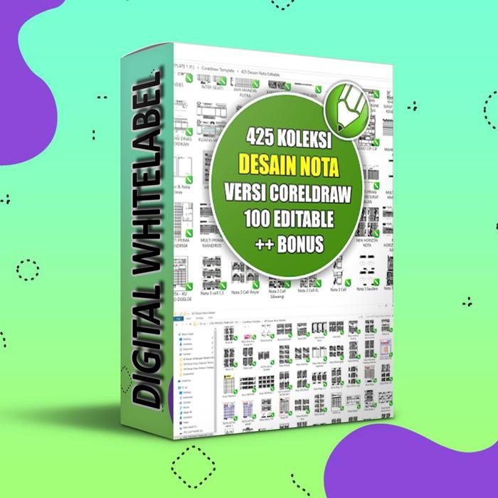 Jual 425 Desain Nota Faktur Kwitansi Profesional - CorelDraw | Shopee ...