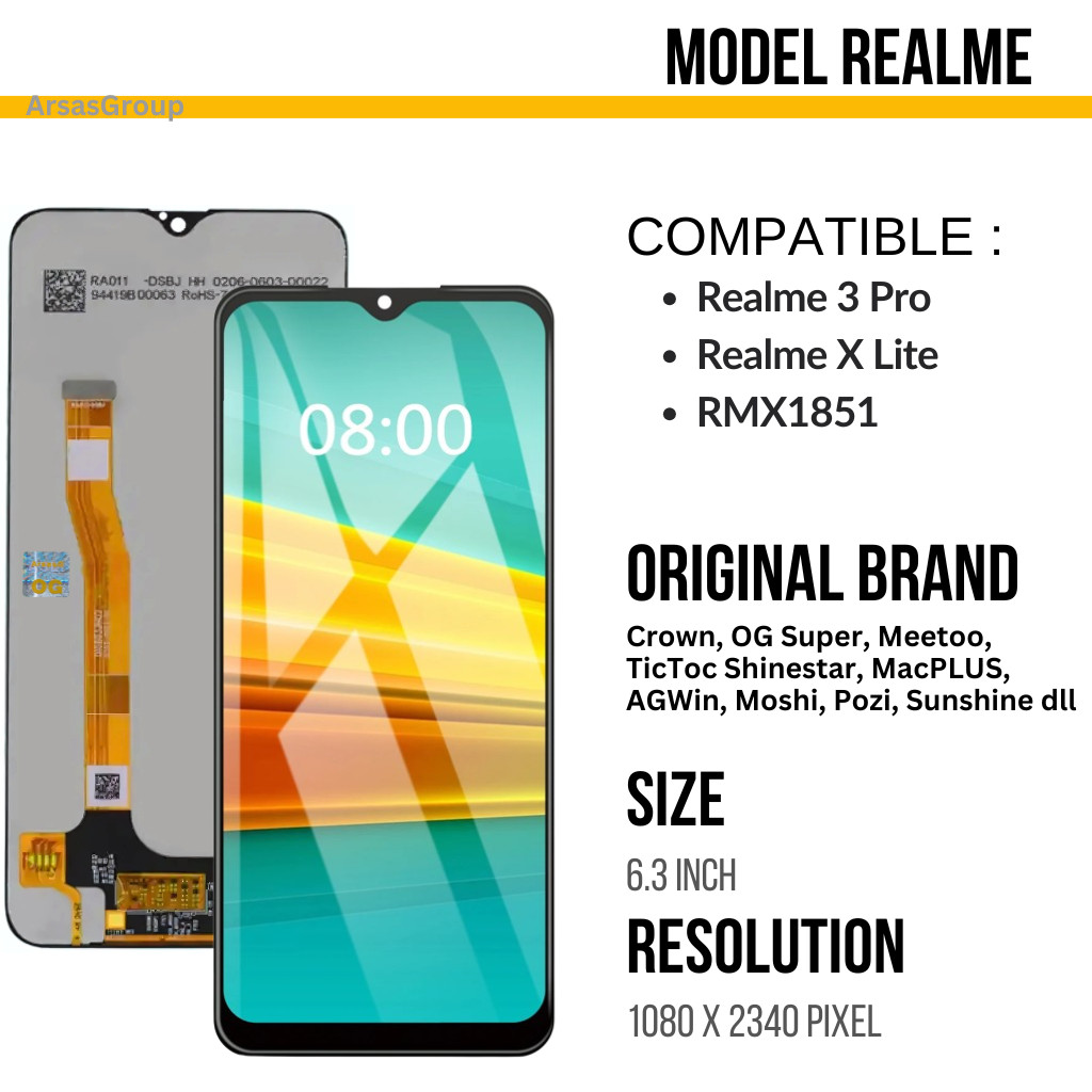 Jual LCD TS REALME 3 PRO RMX1851 X Lite Ori OG Super, AGWin, Meetoo ...