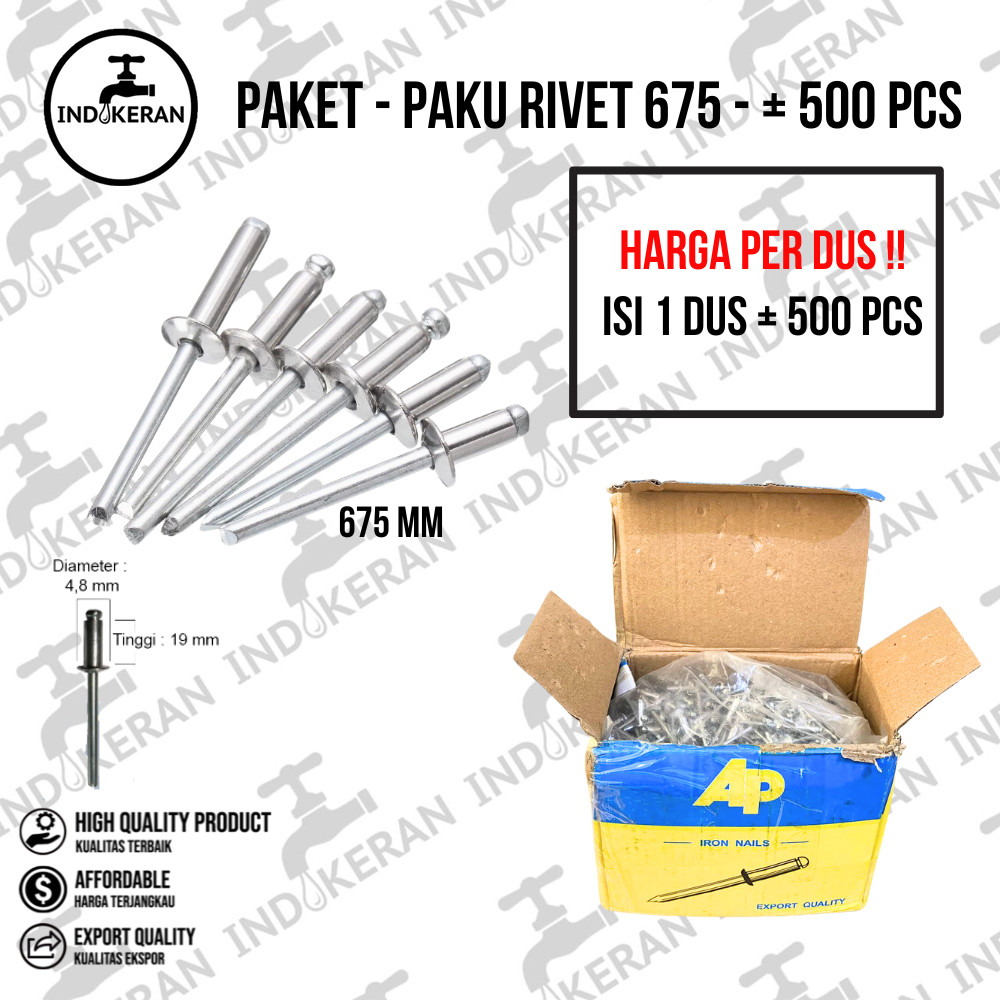 Jual 1 BOX Paku Rivet 675 | Shopee Indonesia
