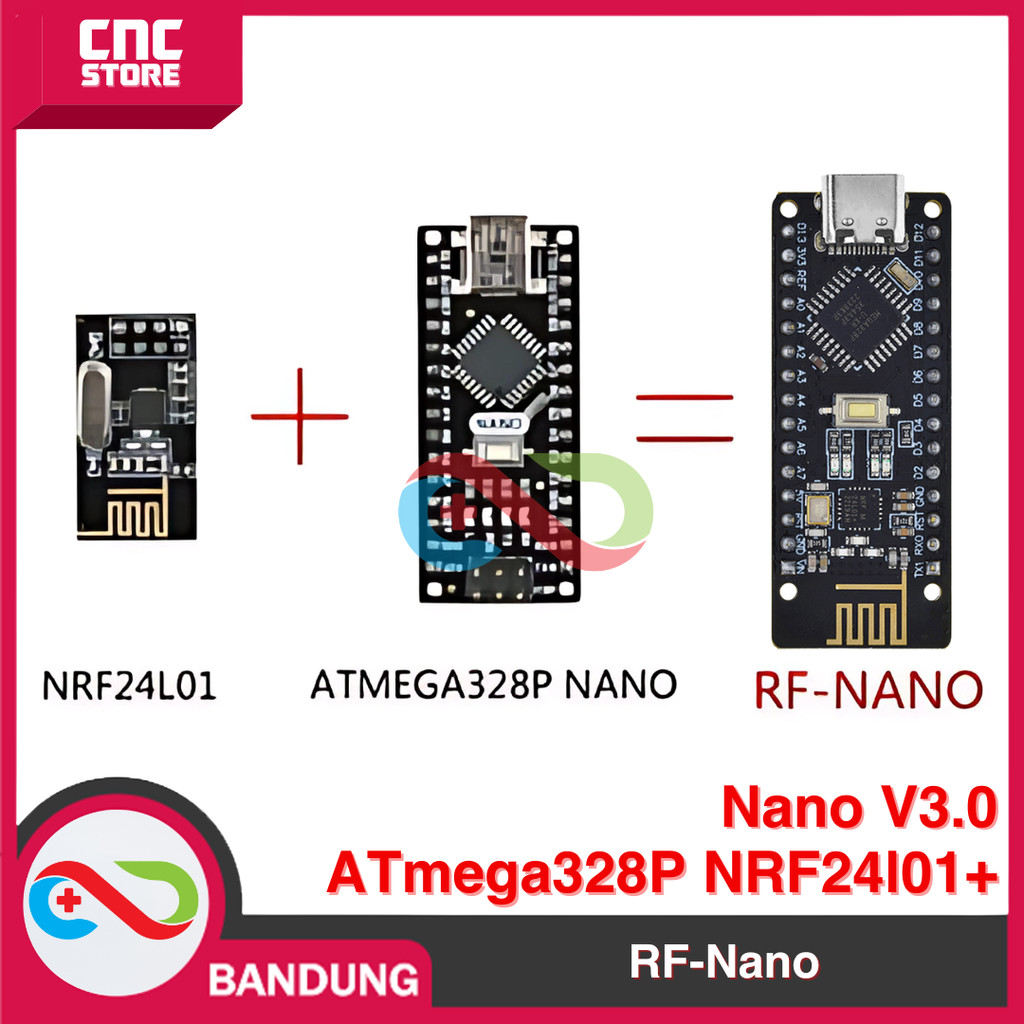 Jual RF-NANO ARDUINO NANO V3.0 ATMEGA328P INTEGRATE NRF24L01+ WIRELESS ...