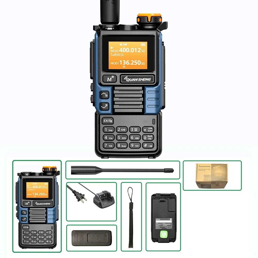 Radio Bidirectionnelle Quansheng UV-K6 Transparente - Double Bande VHF/UHF, Réception 50-600 MHz, Idéale Randonnée, Camping