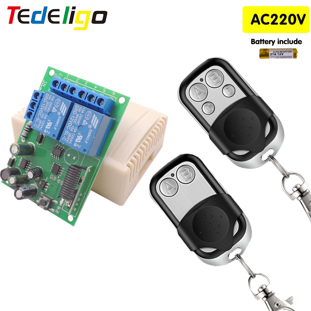 Jual 433 Mhz RF wireless Remote Control switch with relay AC110V 220V ...