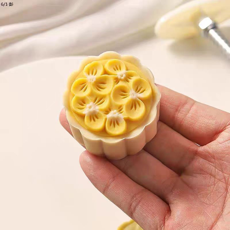 Jual 50g Cetakan Kue Bentuk Bunga Plastik Cetakan Kue Bulan Mooncake ...
