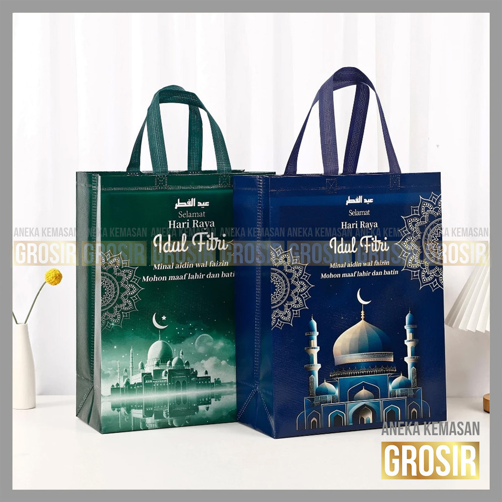 Jual Tas Goodie Bag Parcel Lebaran Idul Fitri – Spunbond 40x30x14cm ...