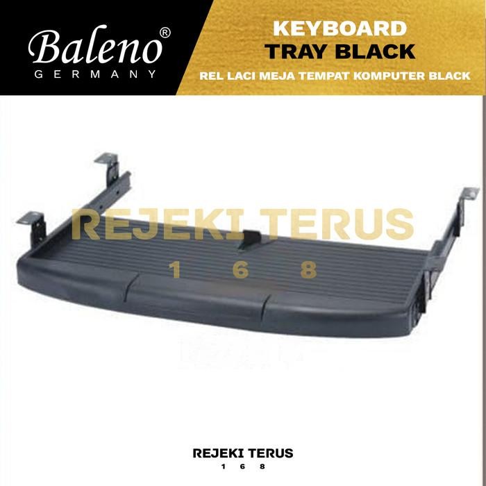 Jual Rak Keyboard Tray HITAM Rel Laci Tempat Tatakan Keyboard Meja ...