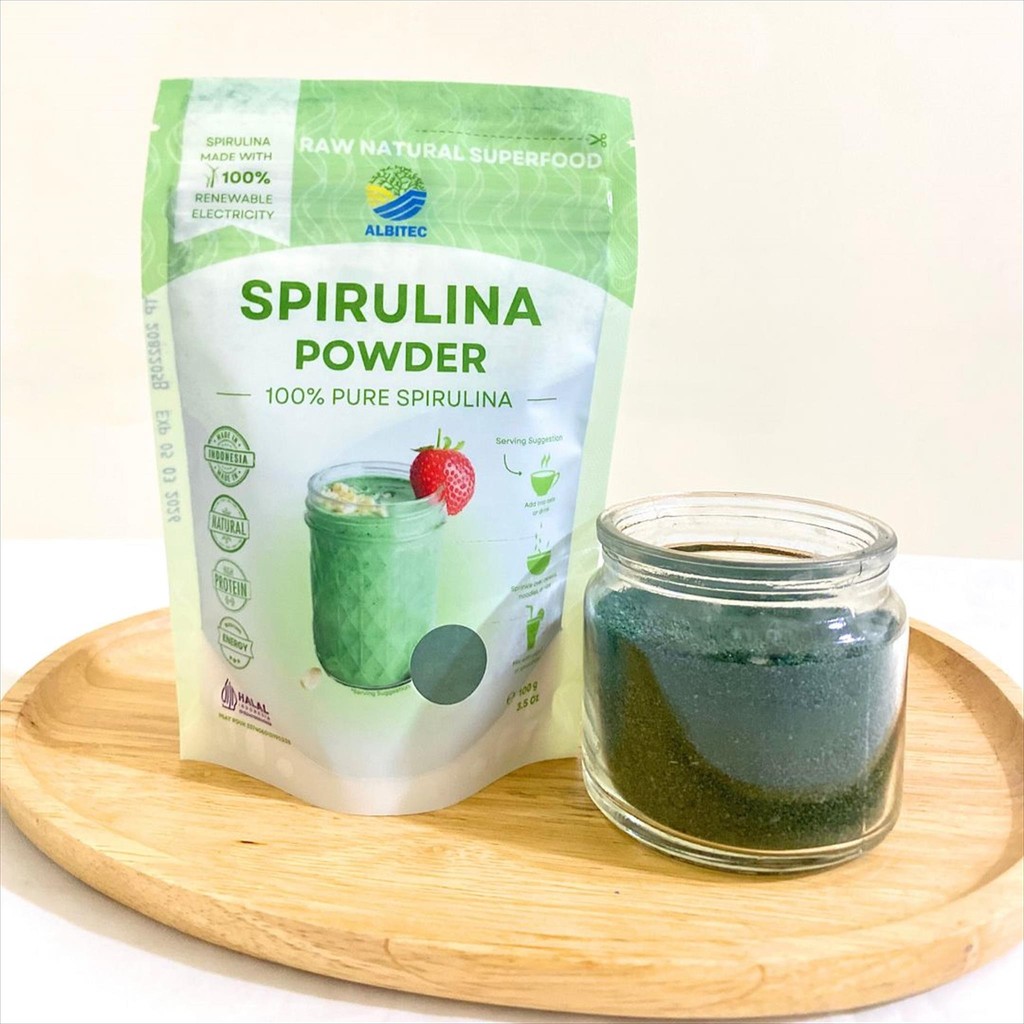 Jual Spirulina Powder 100g ( Pure and Natural ) - Albitec | Shopee ...
