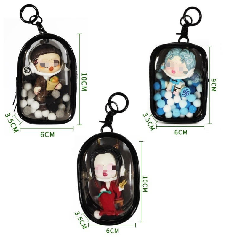 Jual Kantong display boneka Pouch Keychain Bag Pvc Transparant Doll Tas ...