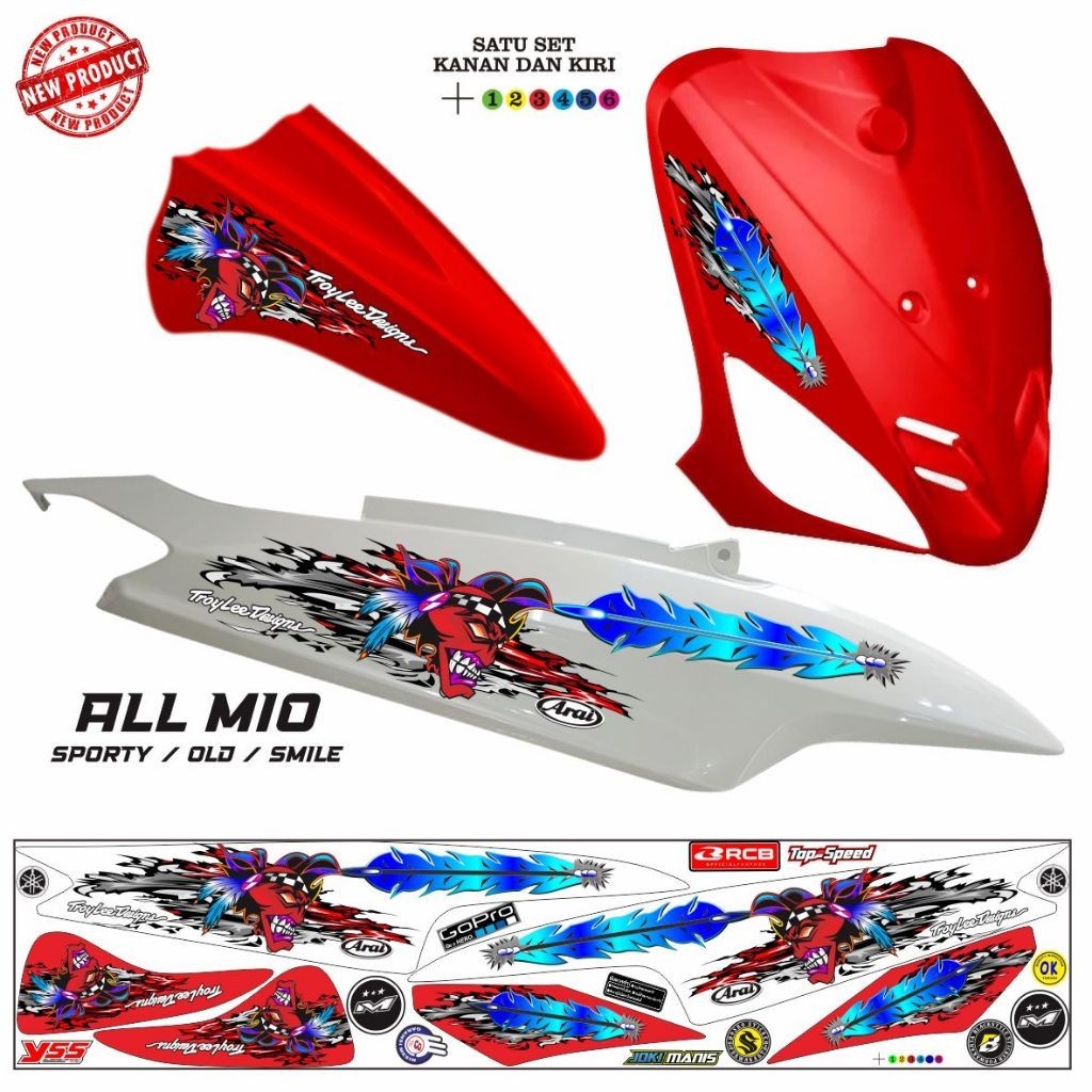 Jual COD/ STIKER MIO STRIPING ALL MIO OLD VARIASI LIS KEREN STICKER MIO ...