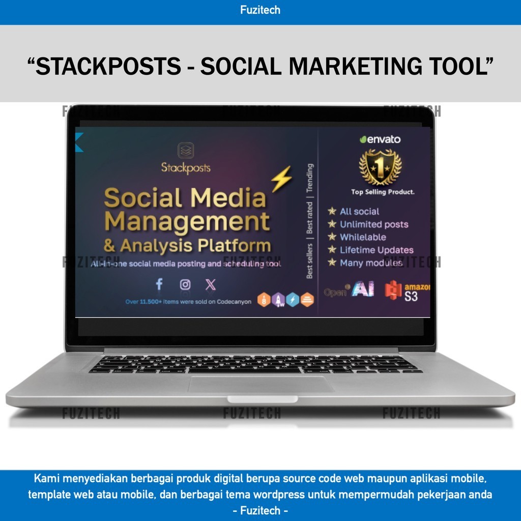 Jual SOURCE CODE APLIKASI WEB STACKPOSTS - SOCIAL MARKETING TOOL D216 ...