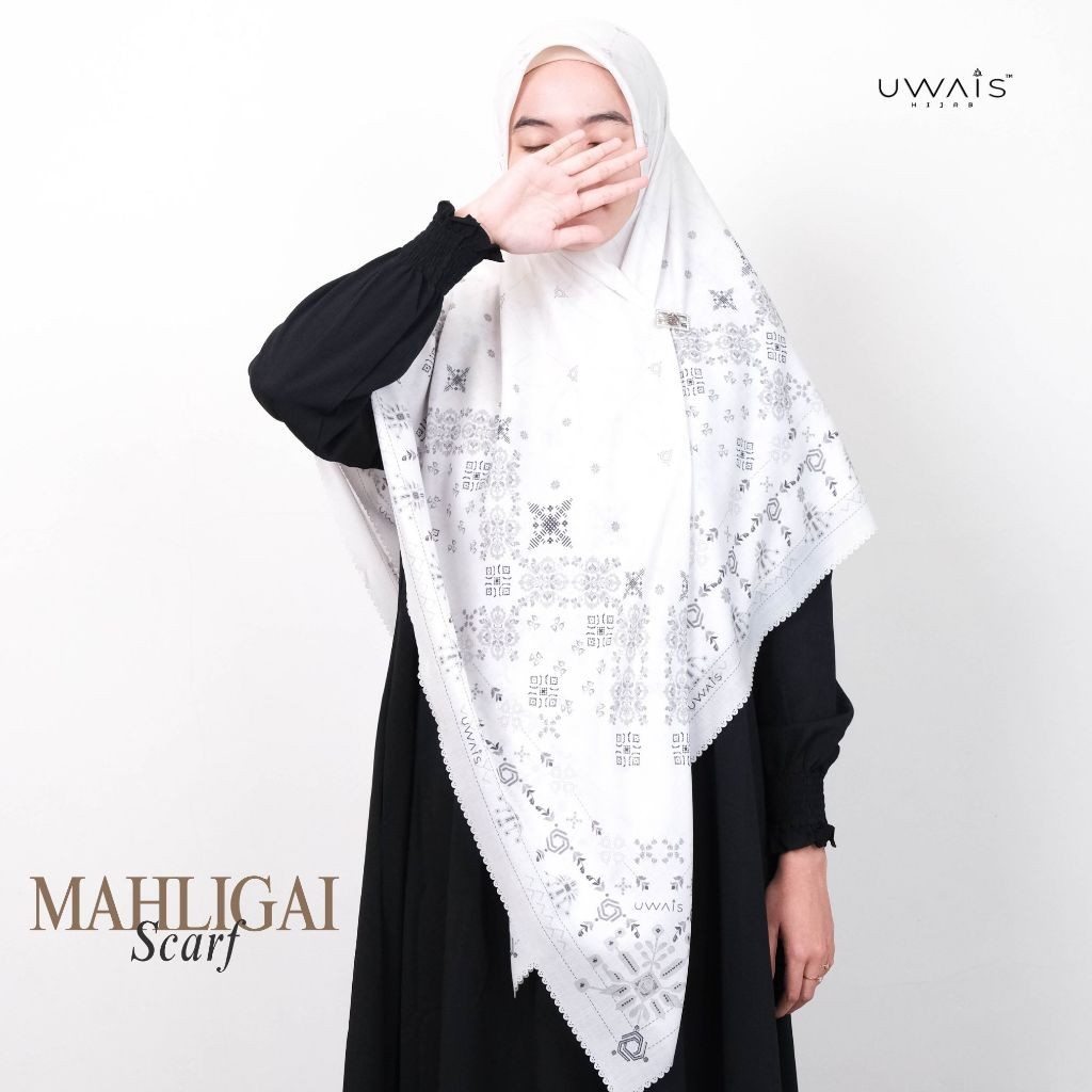 Uwais Hijab Mahligai Hijab Scarf Kerudung Segi Empat Motif Jilbab Dewasa Pashmina Premium Original