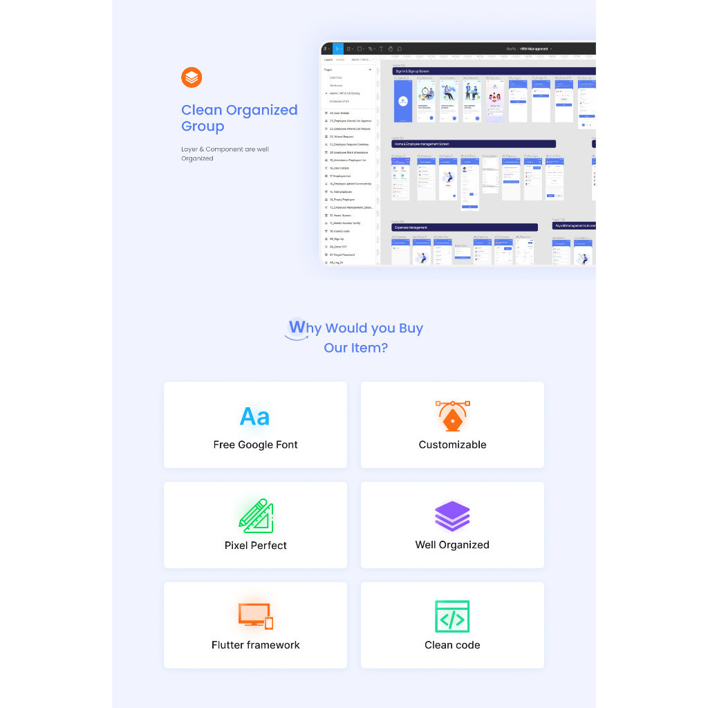 Jual Flutter Template - Maan HRM Flutter App UI Kit (Android & iOS ...