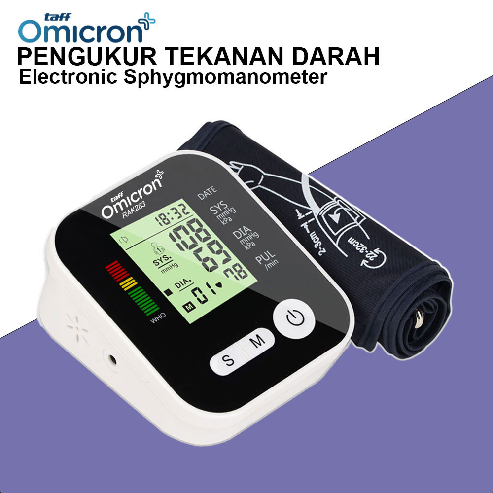 TaffOmicron Tensimeter Digital Pengukur Tekanan Darah Akurasi Tinggi - RAK-283 FD Shop8