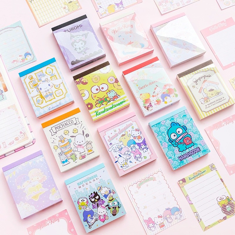 Jual Sanrio Melody Kuromi Hangyodon Kitty Memo Pad Cute Sticky Notes ...