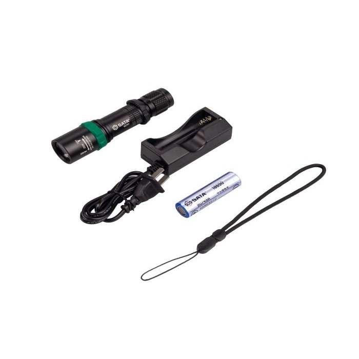 Jual SATA Lampu Senter LED Isi Ulang 90747 Zoomable Rechargeable ...