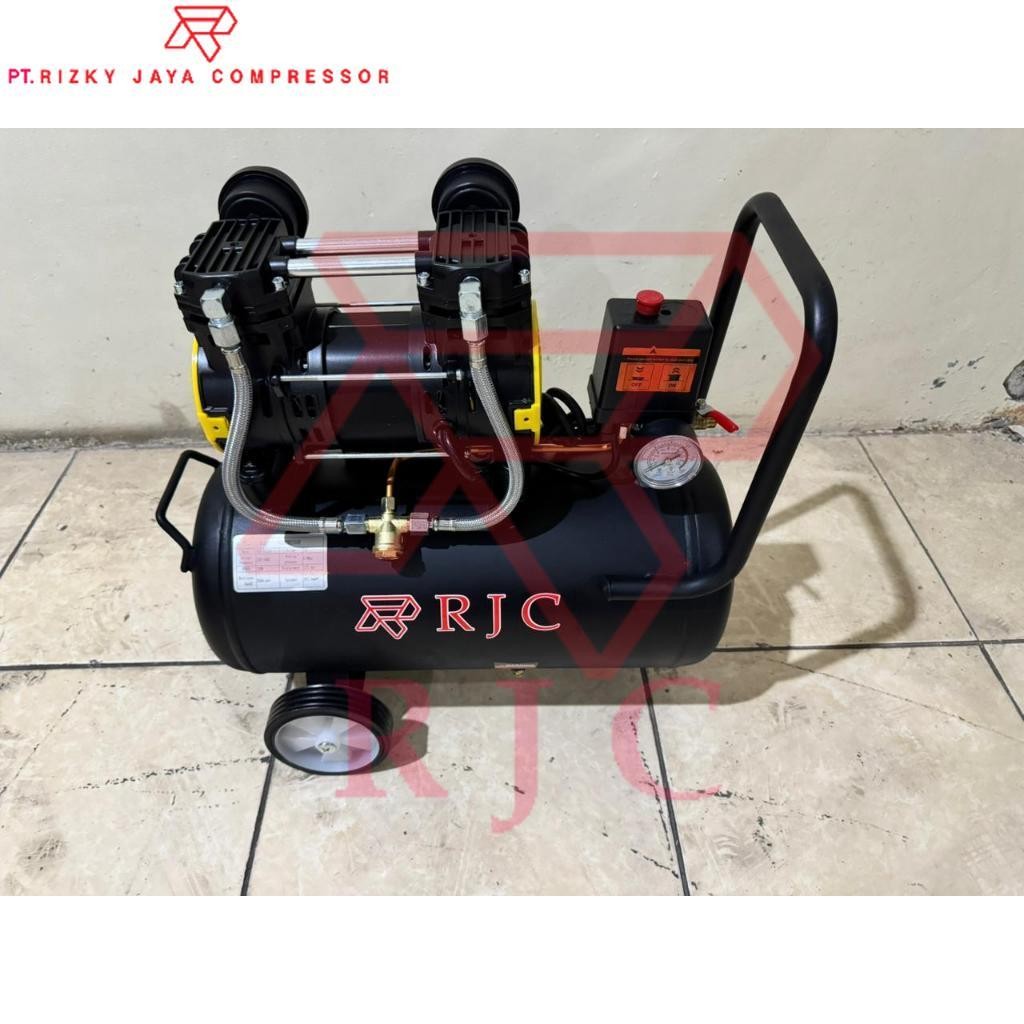 Jual Kompresor angin Oiless 1hp 24 Liter 10 Liter 750w RJC Silent ...