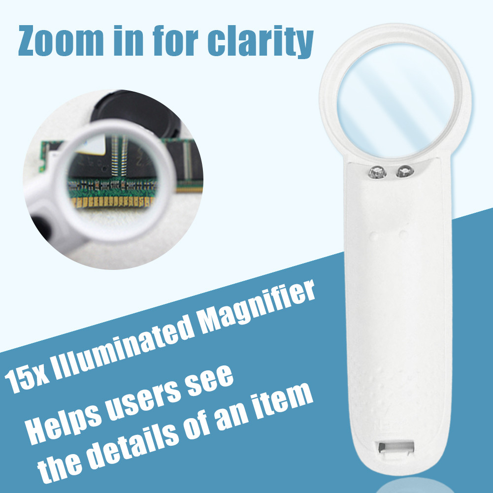 Jual MS Magnifier Gelas Kaca Pembesar 15X Loop Magnifying Untuk Membaca ...