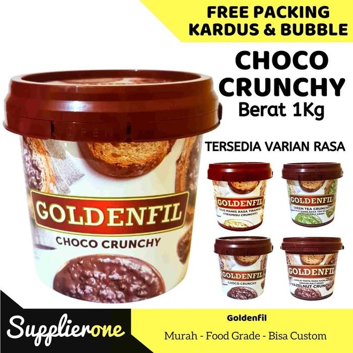 Jual 76_cm Goldenfil Choco Crunchy 1 kg / Selai Roti Bakar / Toping ...