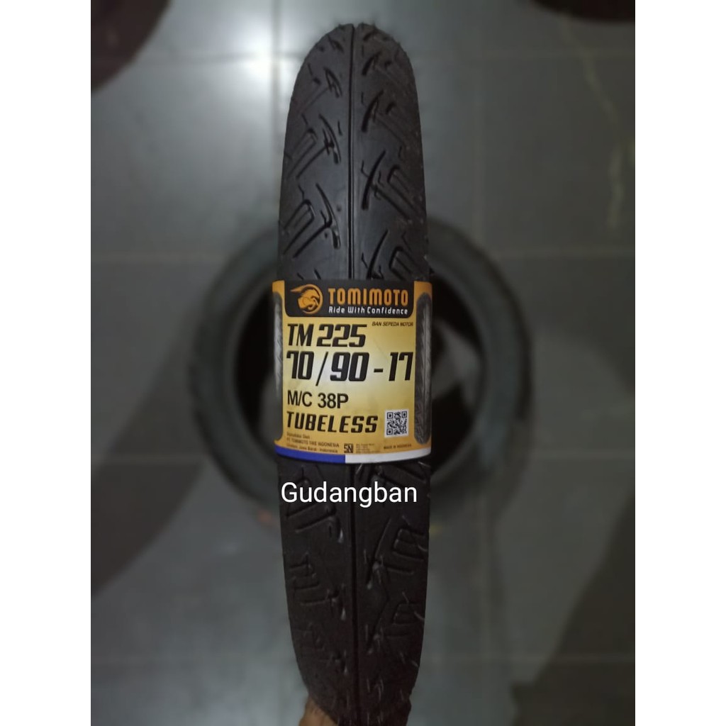 Jual ( TM225 - RING 17 ) TOMIMOTO 70 90 17 WET LOOK DEPAN SUPRA REVO ...