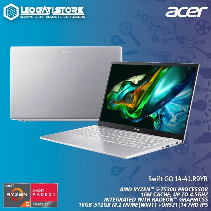 Jual ACER Swift Go 14-41.R9YR - Ryzen™ 5-7530U/16GB/512GB - Silver ...