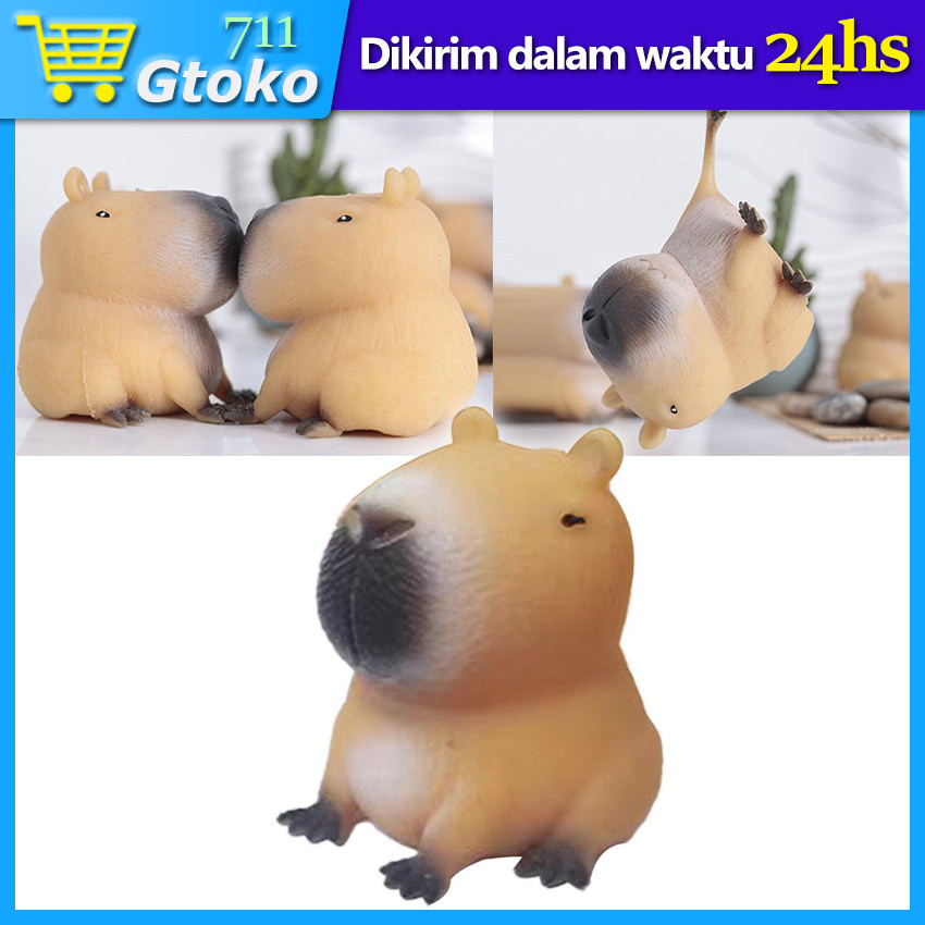Jual Mainan Squishy Capybara Karet Silikon Kapibara Super Cute Fidget ...