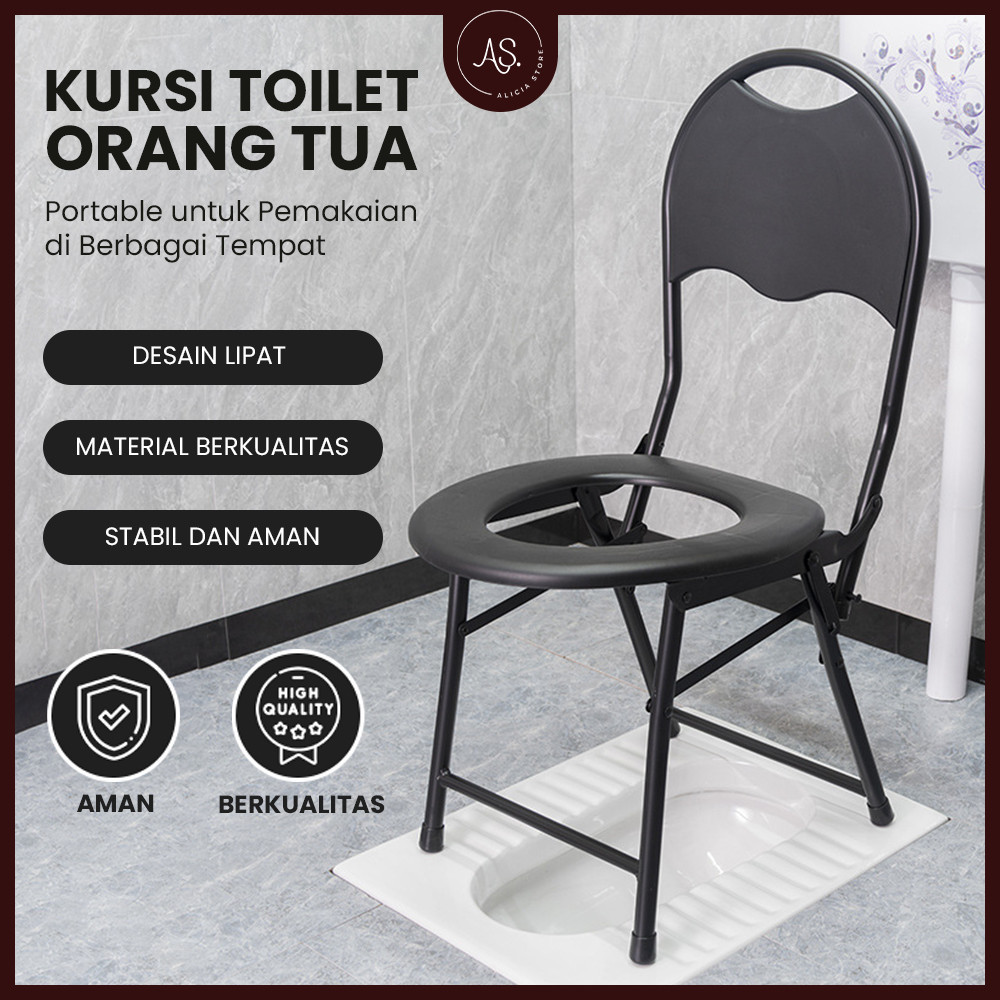 Kursi Toilet WC Duduk Orang Tua Dan Ibu Hamil Dewasa