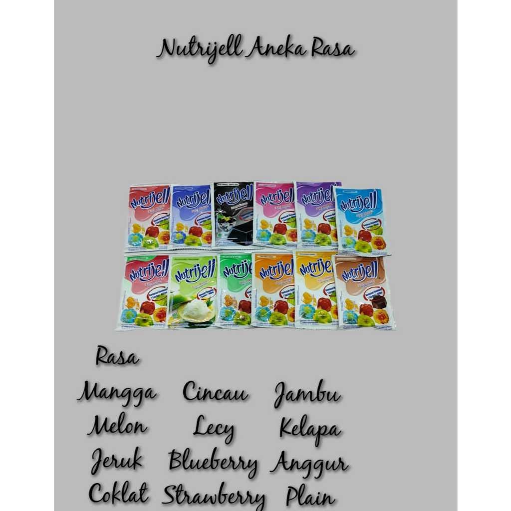 Jual Isi 10gram Tepung Agar Jelly Powder NUTRIJELL Nutrijel Aneka Rasa ...
