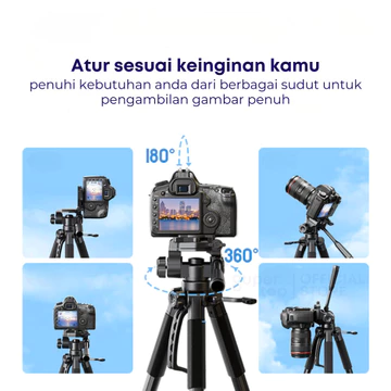 Tripod Hp 140cm 360 Derajat Remote Bluetooth Selfie Ngonten Tripod Kamera DSLR Hp Serbaguna 3366