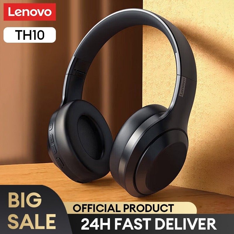 Jual Lenovo Thinkplus TH10 Wireless Headset Bluetooth 9D Stereo Music ...