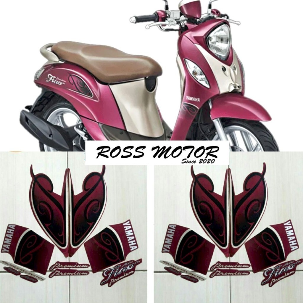 Jual Striping stiker polet list motor yamaha fino 125 2018 premium ungu ...