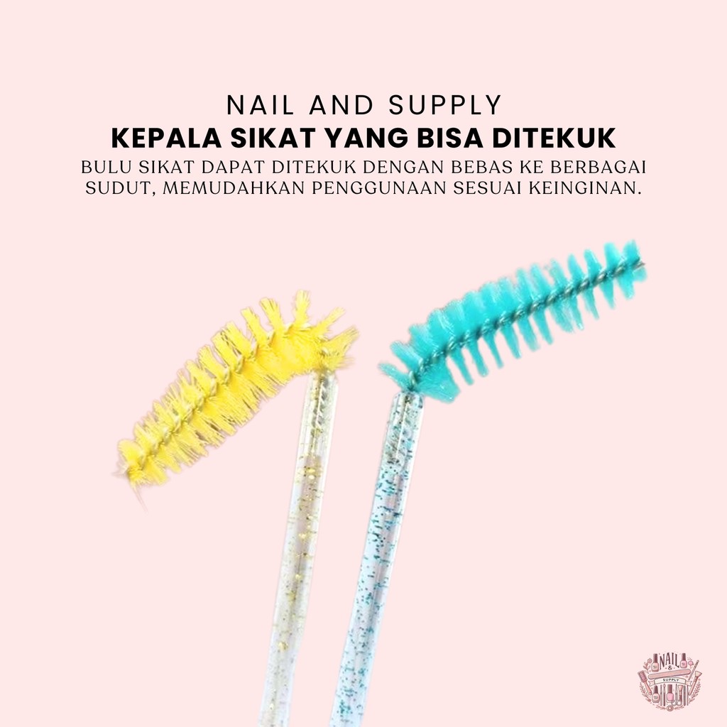 Jual 50Pcs Mascara Wand Spoolie Brush Sisir Kuas Maskara Bulu Mata Alis ...