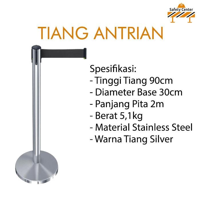 Jual Tiang Antrian / Queue Line Separator Stainless - Biru | Shopee ...