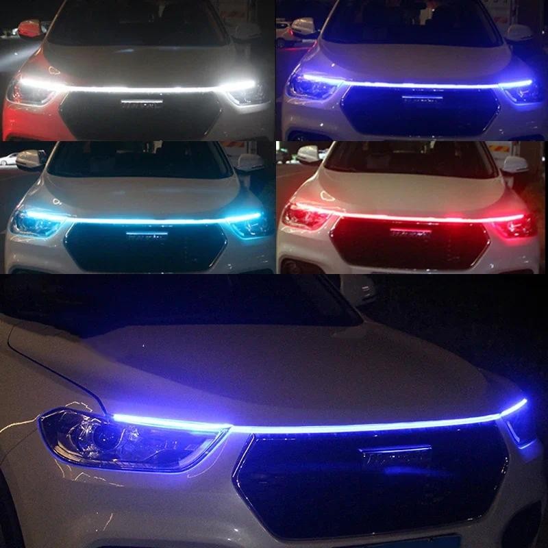 Jual LED Daytime Running Light Starting Car Hood Door Decorative Lights ...