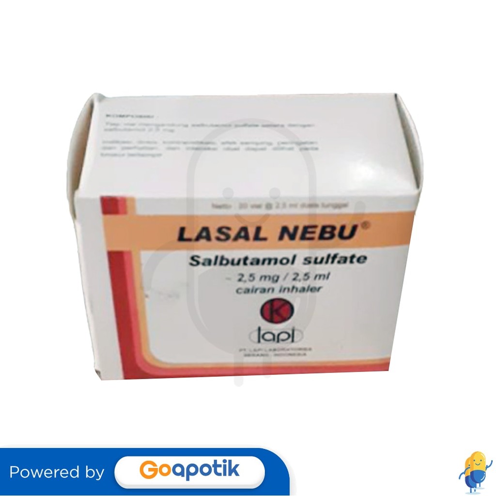 Jual Lasal Nebu 2.5 Mg/ 2.5 Ml Cairan Inhaler 2.5 Ml Box 20 Vial ...