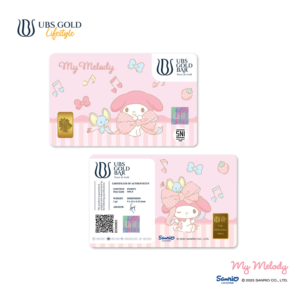 Jual UBS Gold Logam Mulia Sanrio My Melody Ribbon 1 Gr | Shopee Indonesia