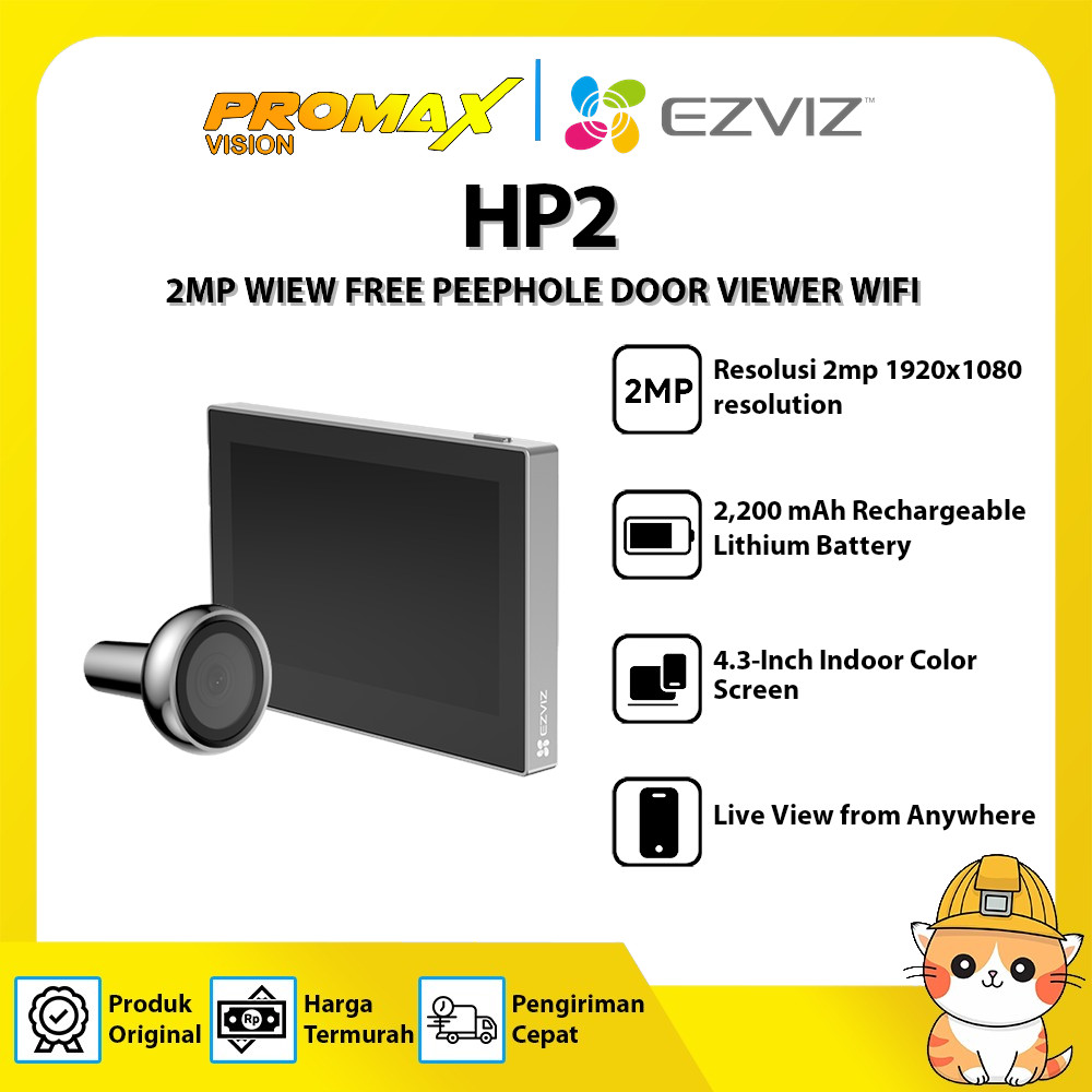 EZVIZ HP4 Sonnette à Judas sans Fil | CÁMARAS DE VIGILANCIA | PLANET TV SAT