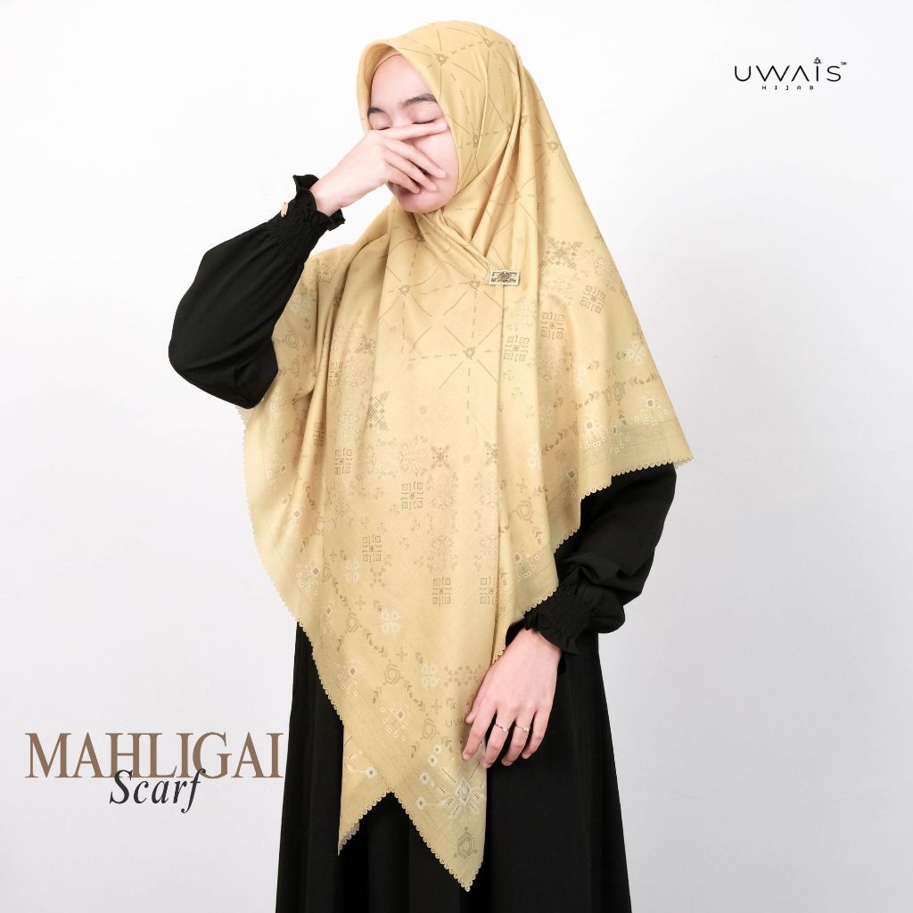 Uwais Hijab Mahligai Hijab Scarf Kerudung Segi Empat Motif Jilbab Dewasa Pashmina Premium Original