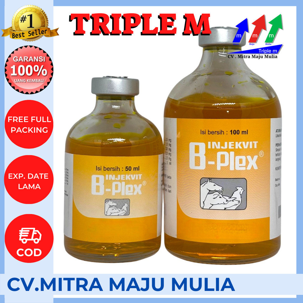 Jual INJEKVIT B PLEX VITAMIN B KOMPLEK 50 ml dan 100 ml MEDION ...