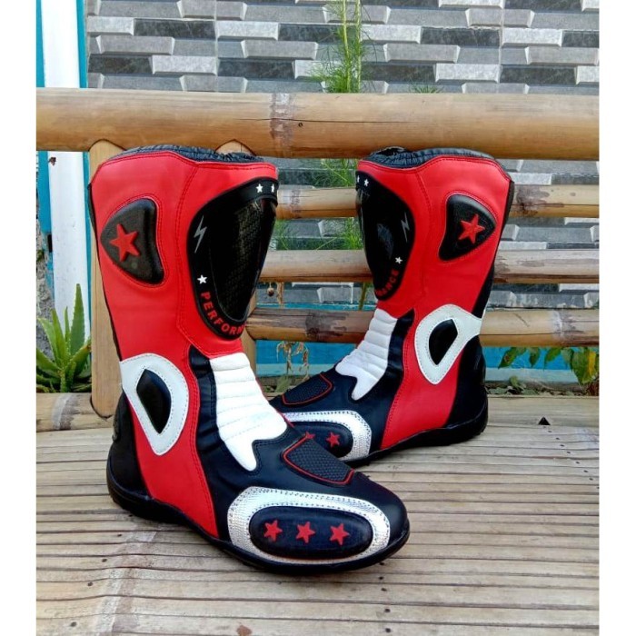 Jual Sepatu Balap Pria Motor Touring Bikers Boots Road Race Drag ...