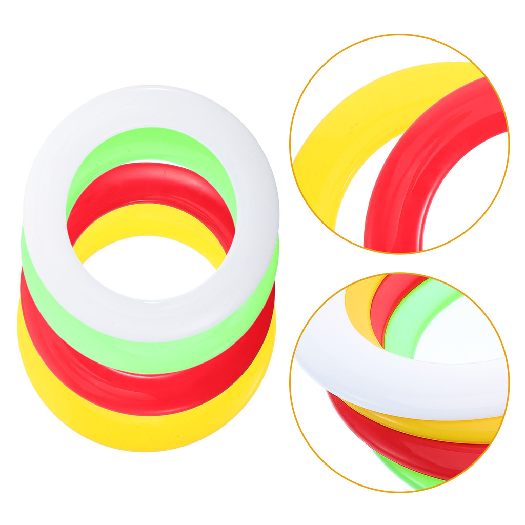 Jual 4 Pcs Ring Flying Disc Reusable Juggling Rings Mini Discs Bulk Bea ...