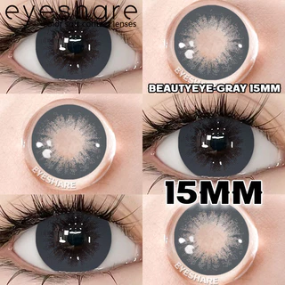 Eyeshare Softlens 15mm Big Eyes 1Pasang Gray Lensa Kontak Softlen Black