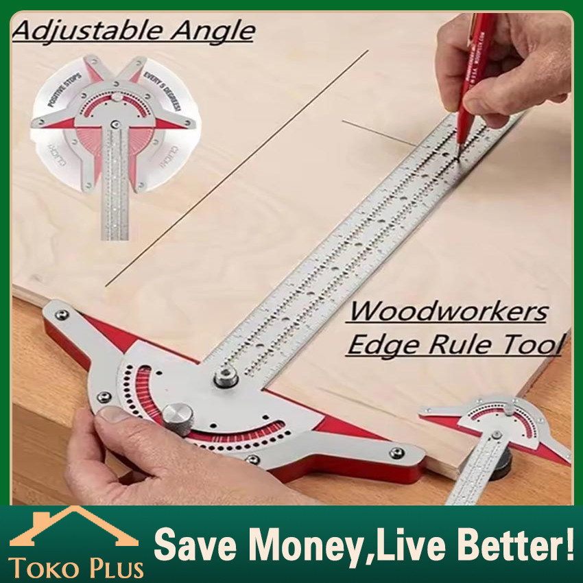 Jual Penggaris Busur Sudut Kayu 70 Derajat Stainless Steel Multifungsi ...