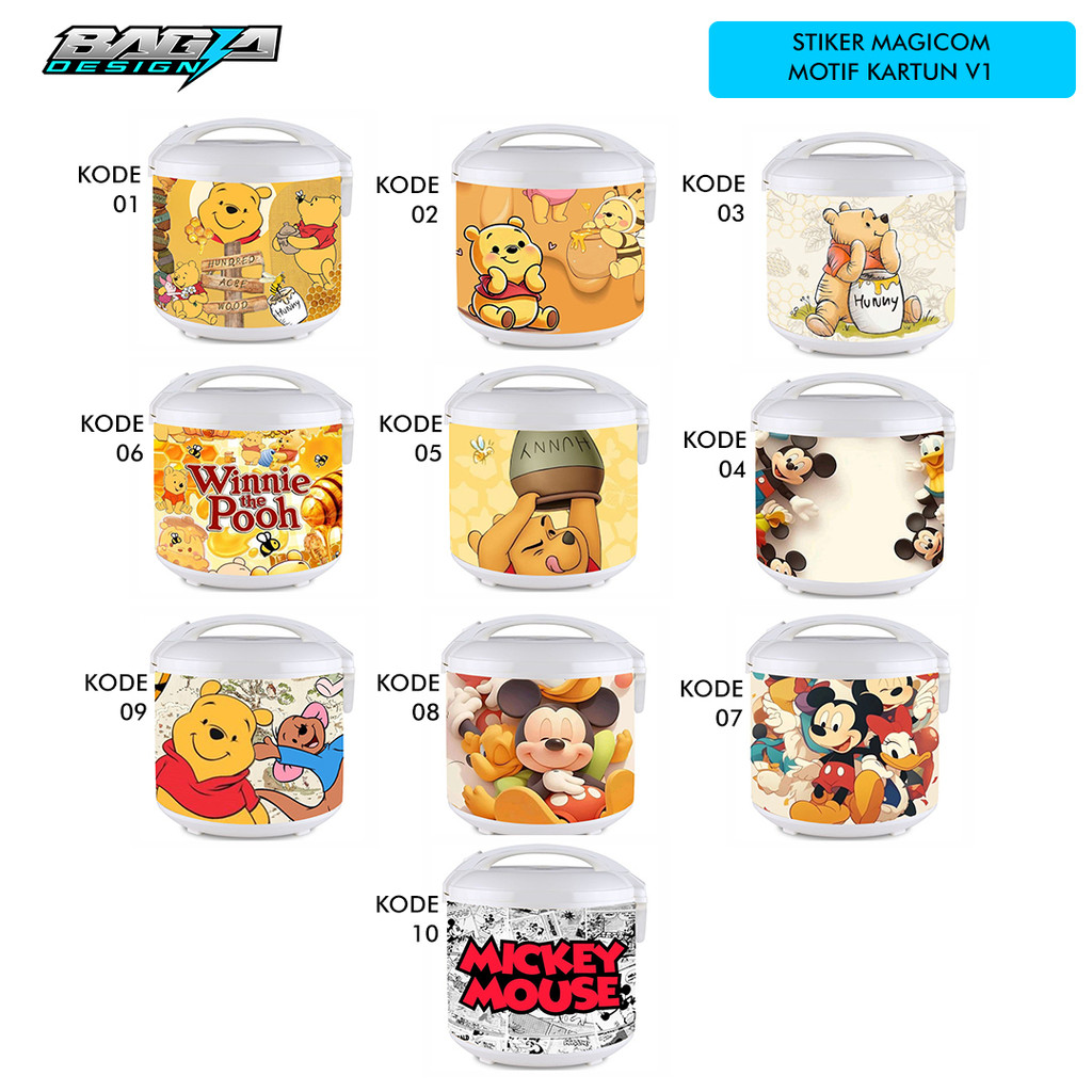Jual STIKER MAGIC COM atau STICKER RICE COOKER Motif Terbaru - KARTUN ...