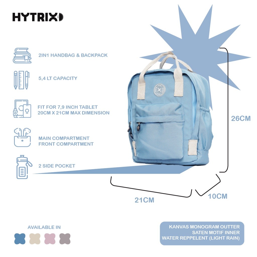 Jual HYTRIX X HYENA [DD27] - Colour Pop Backpack Water reppelent ...
