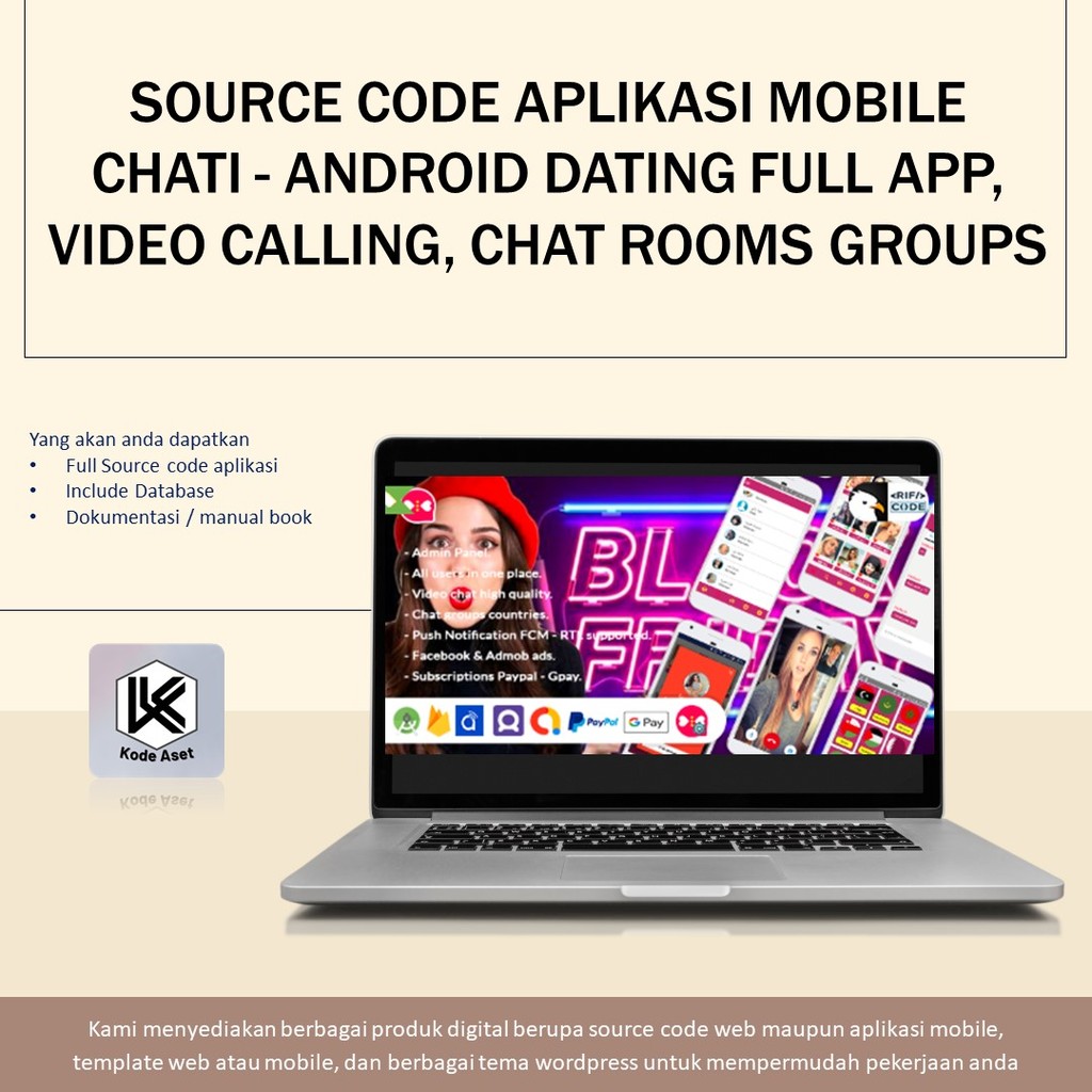 Jual SOURCE CODE APLIKASI MOBILE CHATI - ANDROID DATING FULL APP, VIDEO ...
