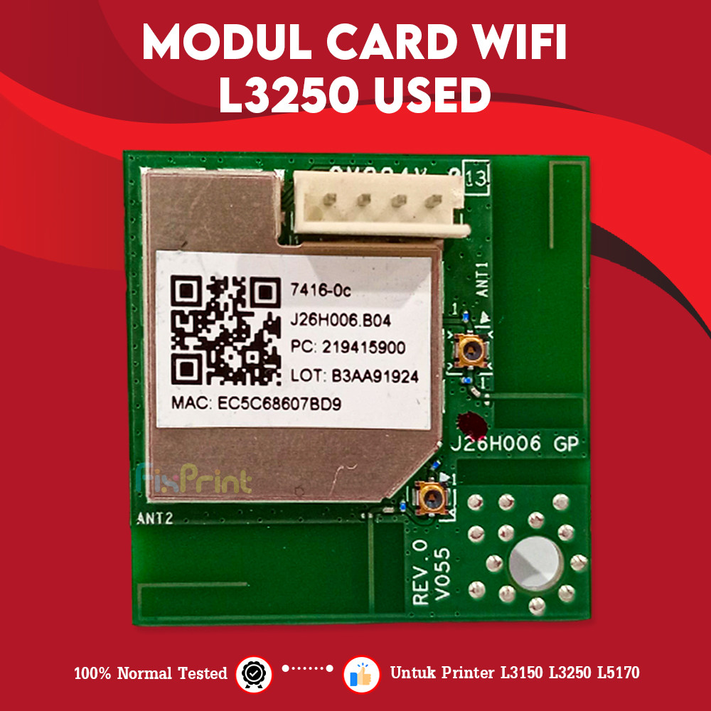 Jual Modul Card Wifi Epson L3250 Used Modul Wireless Card Mainboard PCB ...