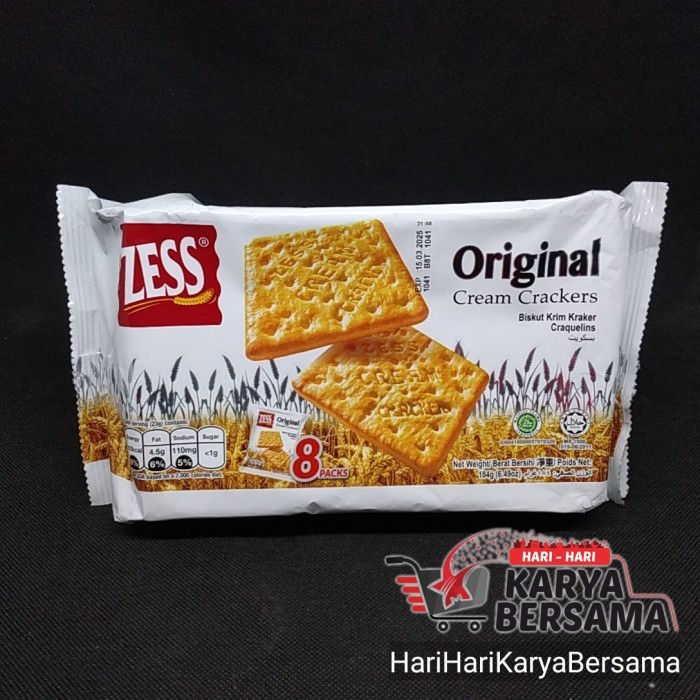 Jual MAKANAN RINGAN BISKUIT ZESS CREAM CRACKERS ORIGINAL 184GR | Shopee ...