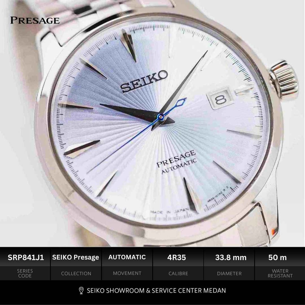 Seiko Presage Cocktail SRP841J1 – Orologio Analogico Donna, Argento, Bracciale In Acciaio, Datario