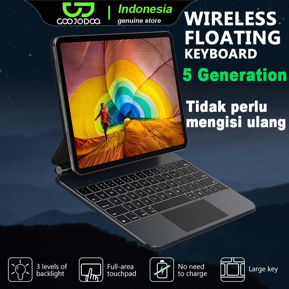 Jual GOOJODOQ 5th Gen Wireless Magic keyboard Case for ipad pro 11 air ...
